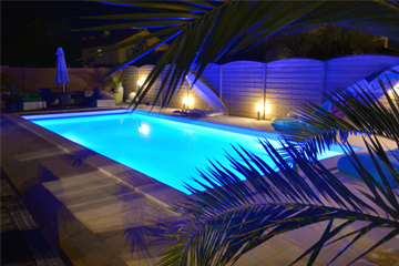 swimming pool with lighting