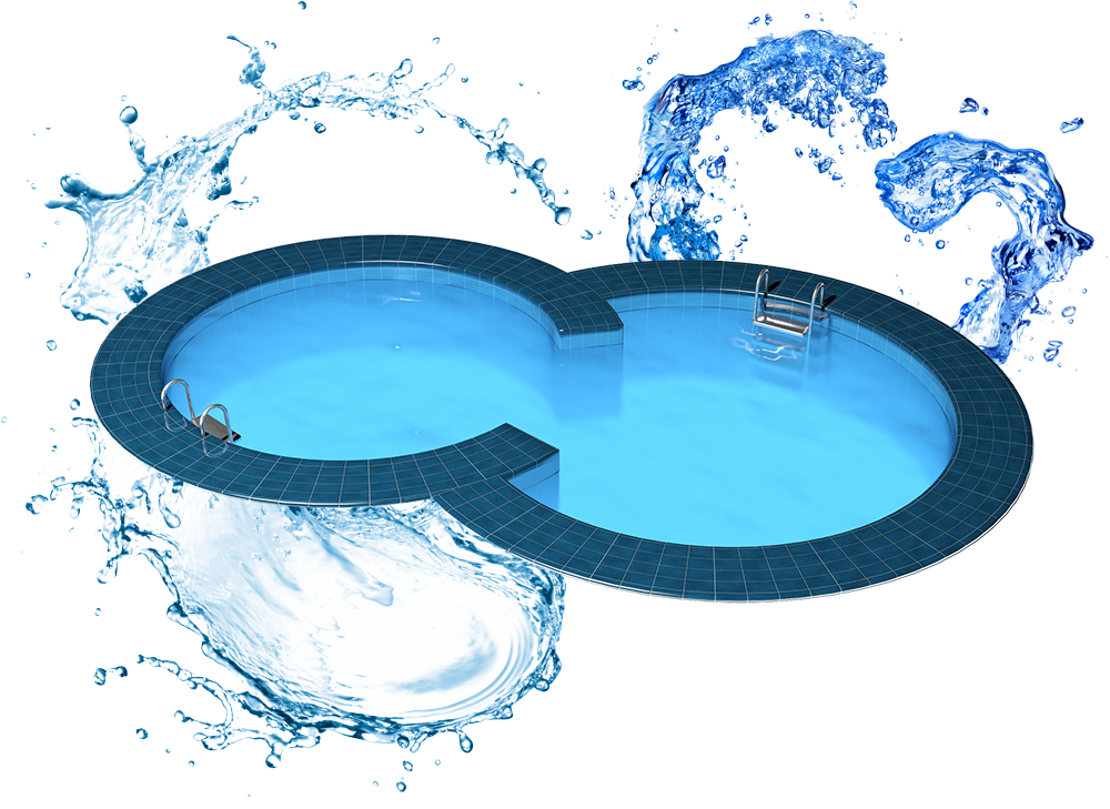 pool with splashing water